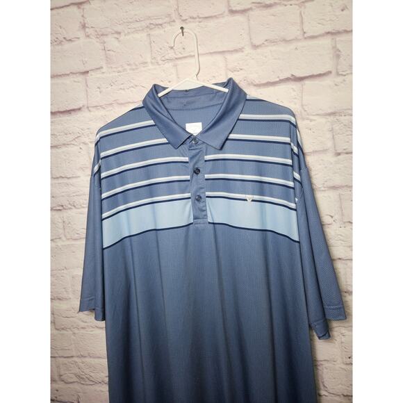 Callaway OptiDri Men's Short Sleeve Polo Shirt Blues Stripes Size XXL - Picture 2 of 7